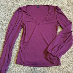 SHEIN Plum Long Sleeve Top